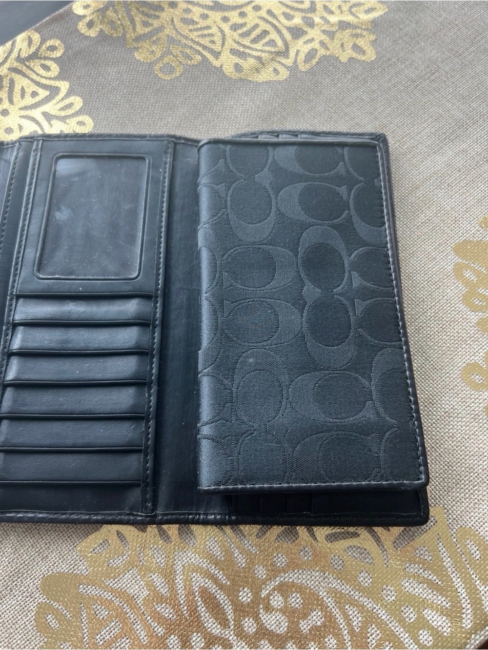 Coach Ashley Signature Satin Campbell Checkbook Wallet. - Picture 4 of 9